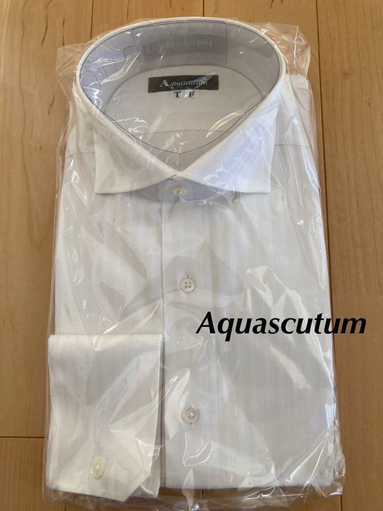 【未使用】Aquascutum 41 アクアスキュータム　ホリゾンタルカラー　シャツ　ワイシャツ　ドレスシャツ　no.2
