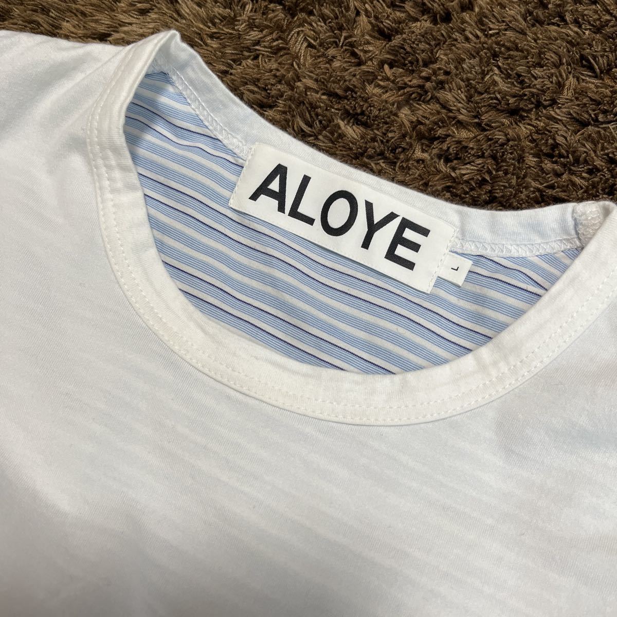 大人気 ALOYE アロイ 半袖Tシャツ 日本製 made in japanサーフ カリフォルニア 白Tシャツ_画像9