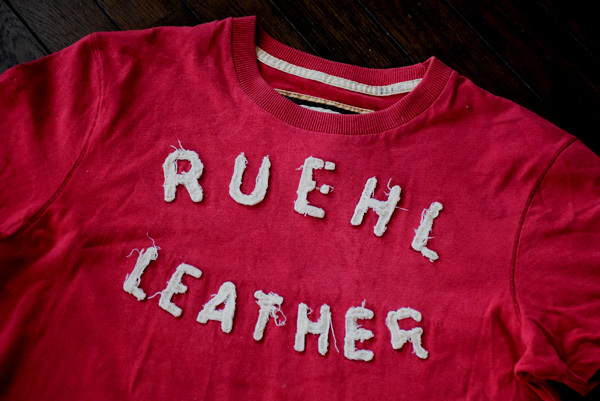  postage 185 jpy ~ beautiful goods rare rare thing RUEHL LEATHER RUEHL No.925 regular goods short sleeves men's T-shirt genuine article rule number 925 Abercrombie & Fitch. high grade brand 