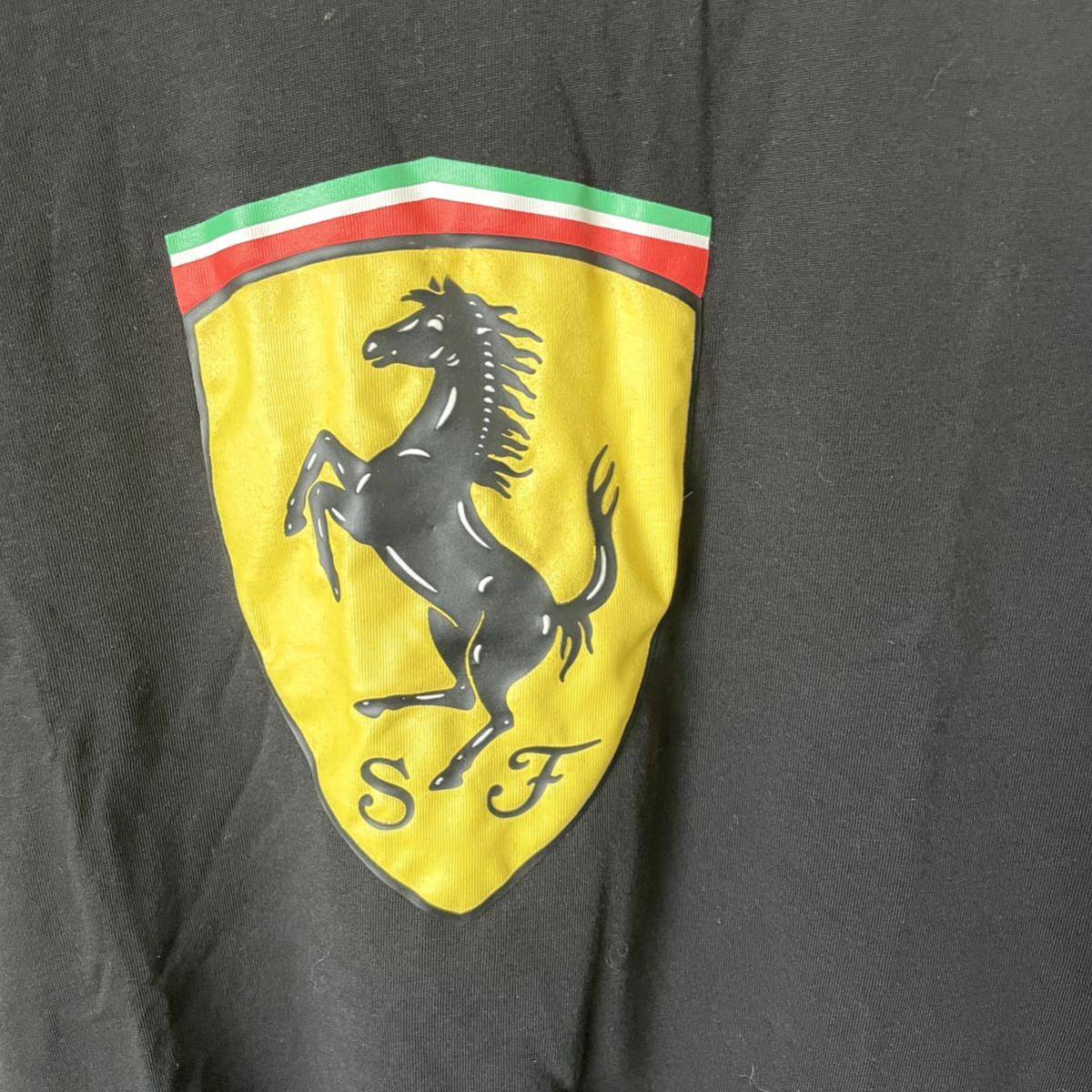 【Ferrari】フェラーリ プリントTシャツ クルーネック 半袖 夏服 メンズ カジュアル 匿名配送 黒 ブラック M_画像4