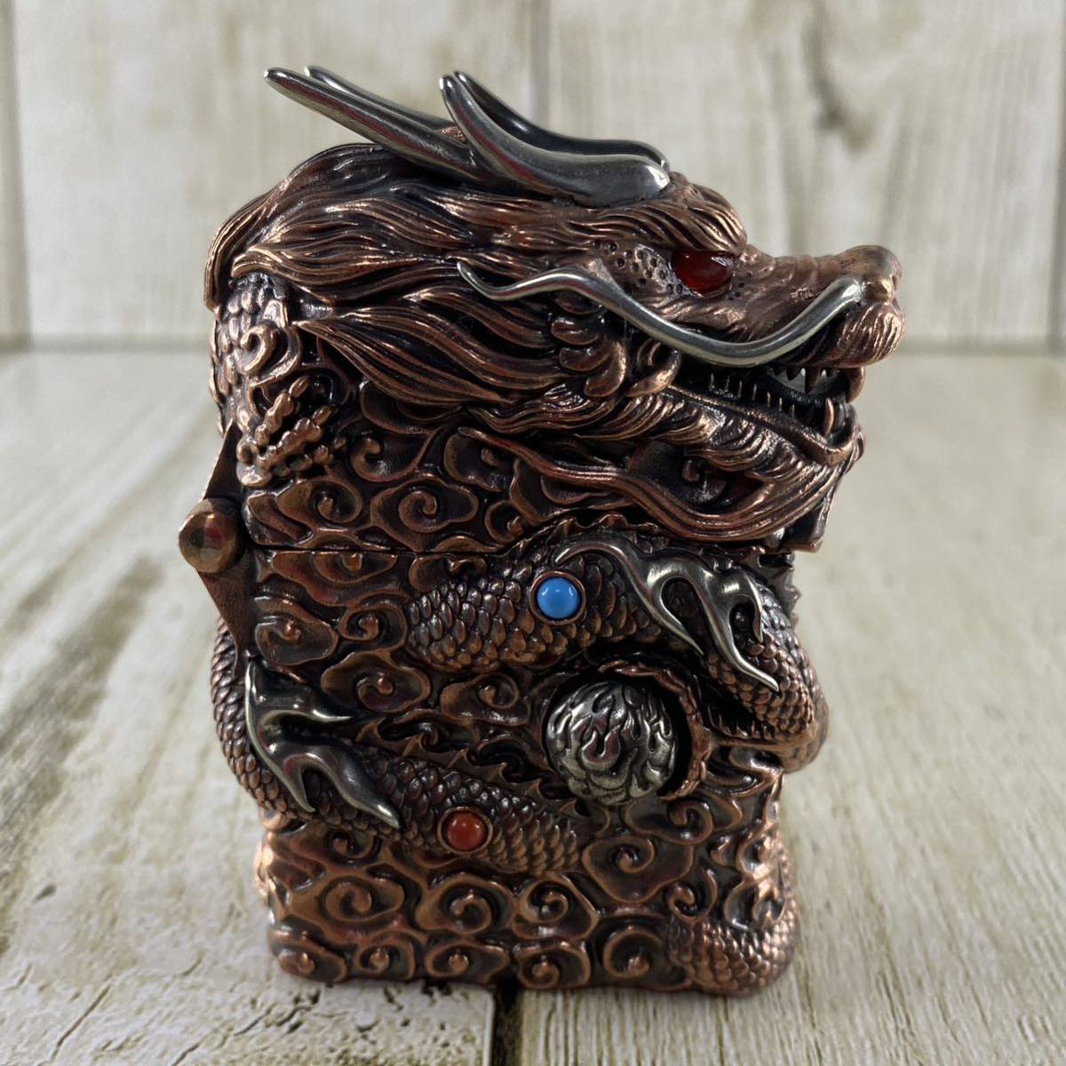 未使用 Dragon ドラゴン 龍 オイルライター インサイドユニット ZIPPO MADE IN USA ジッポー ライター ケース  フルメタルジャケット