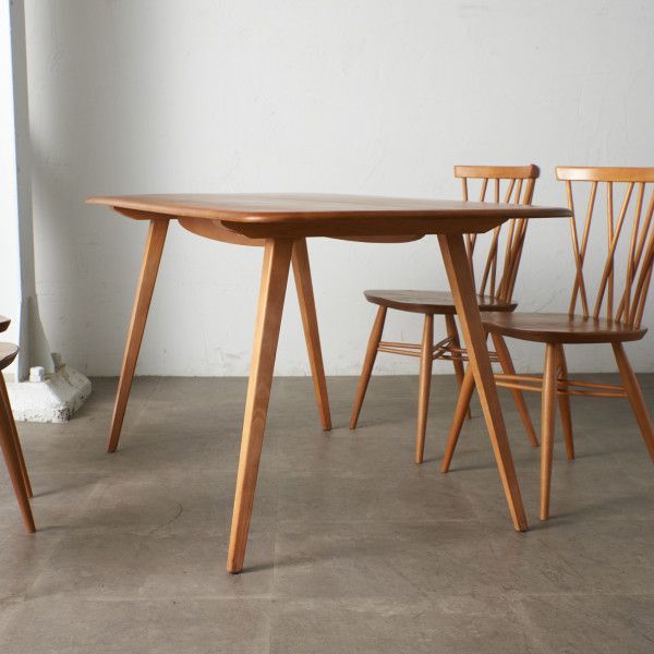 IZ70160F★レア Ercol プランクテーブル エルム アーコール ダイニングテーブル 英国 ヴィンテージ 木製 シンプル ナチュラル ビンテージ_画像2