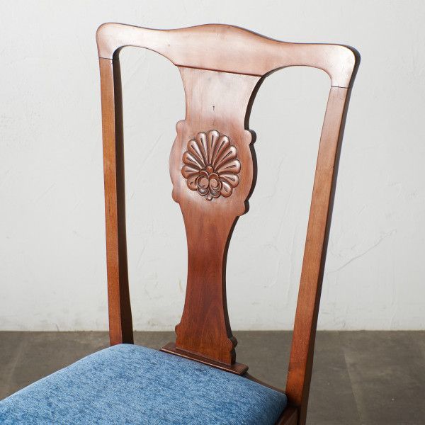 IZ67862F* замена обивки settled 4 ножек комплект Британия античный стул Queen Anne оборудование орнамент красное дерево из дерева стул стул запад . Classic Англия 