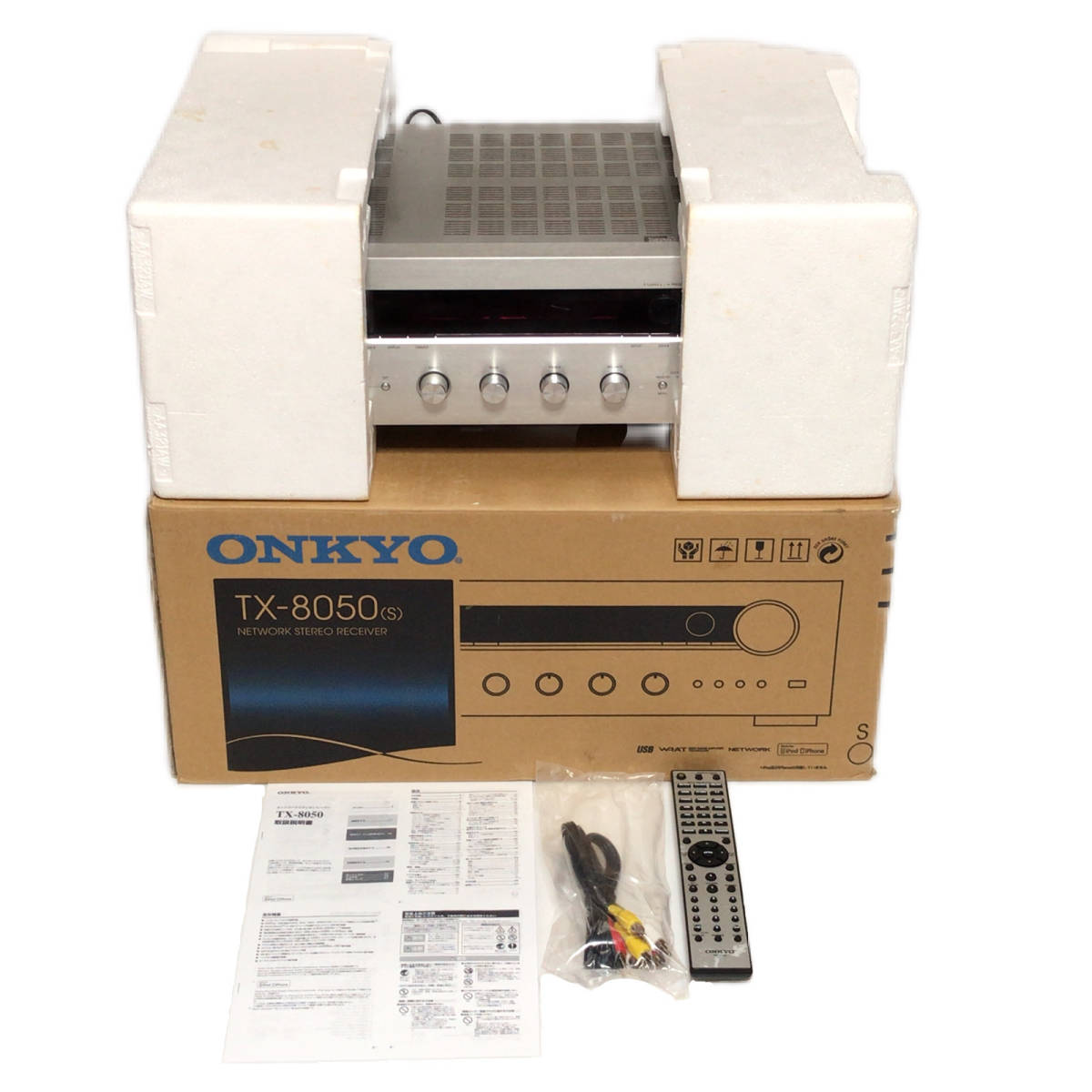 100％本物 稀少 元箱付き ONKYO TX-8050 (シルバー) ネットワーク