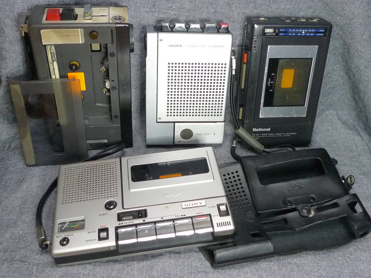 n3109◇1970年代~カセットテープレコーダー 4台 ジャンク◇ソニー TC