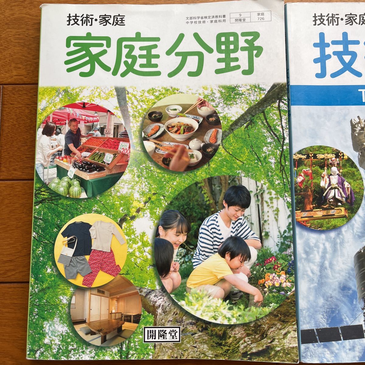 文部科学省検定済教科書　技術・家庭　開隆堂　技術分野/家庭分野2冊セット　家庭科_画像2