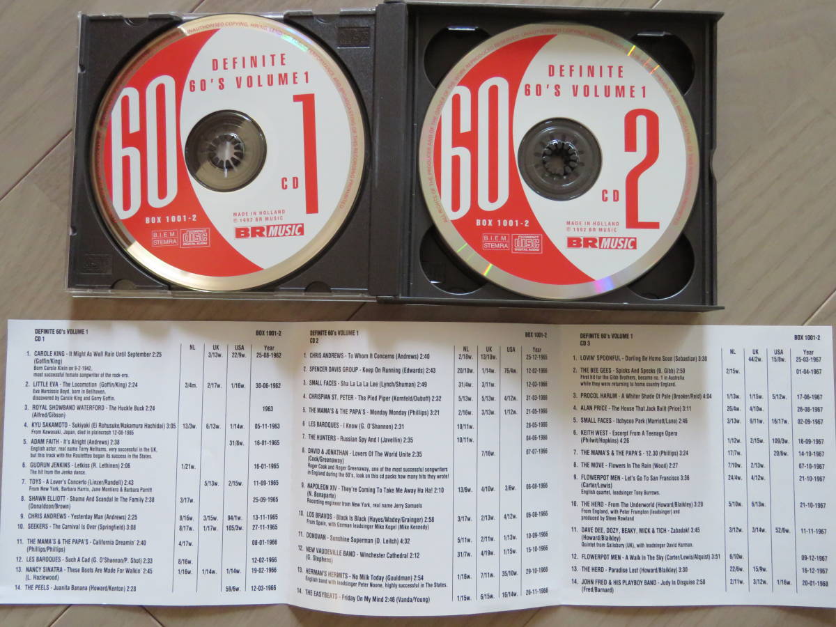 【CD4枚（あと2枚）まで送料２３０円】 DEFINITE 60’S　4枚組CD　60年代のヒット曲を56曲収録_画像3