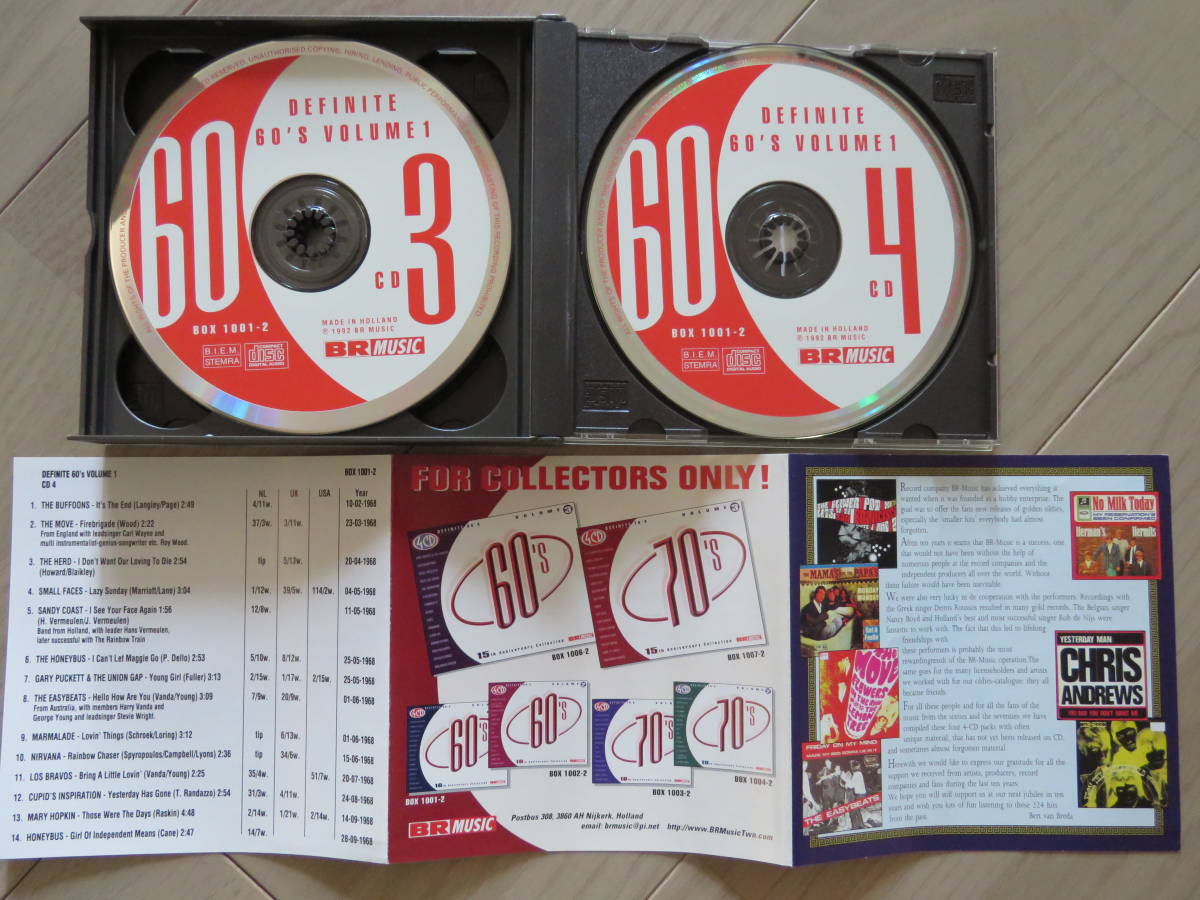 【CD4枚（あと2枚）まで送料２３０円】 DEFINITE 60’S　4枚組CD　60年代のヒット曲を56曲収録_画像4
