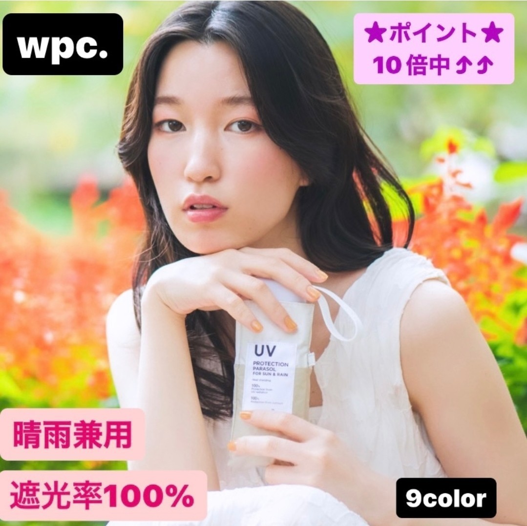 w.p.c ワールドパーティー 折りたたみ傘 レディース メンズ UVカット コンパクト 軽量 801-16423 春　完全遮光 100% 晴雨兼用 ネイビー_画像2