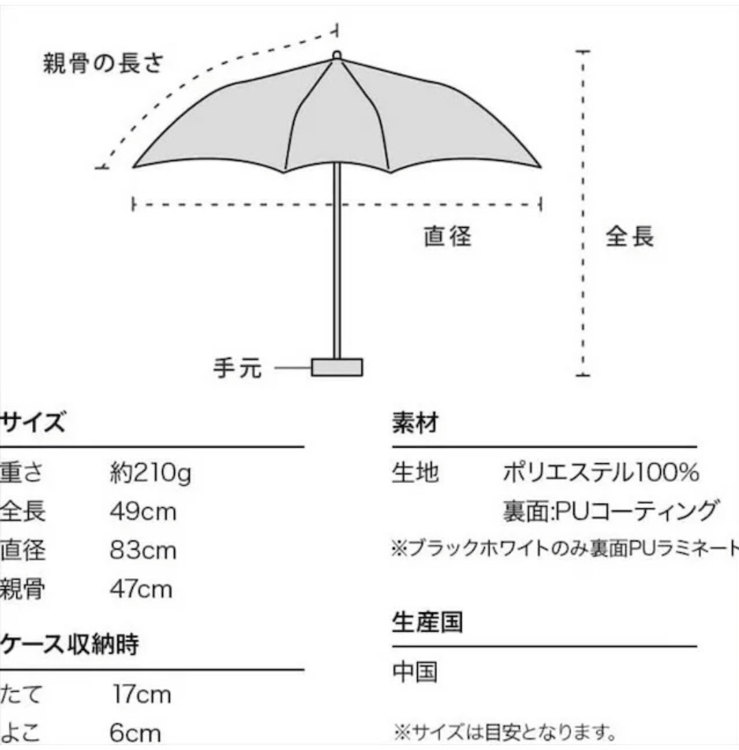 w.p.c ワールドパーティー 折りたたみ傘 レディース メンズ UVカット コンパクト 軽量 801-16423 春　完全遮光 100% 晴雨兼用 ネイビー_画像7