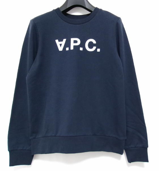 新品★A.P.C★アーペーセー★スウェット トレーナー★ネイビー★S★コットン100%_画像1