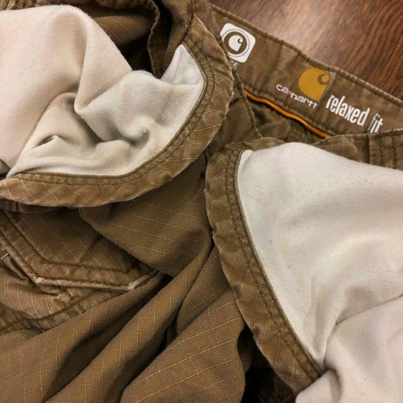 【EH167】Carhartt W36 カーゴハーフパンツ ベージュ メンズブランド古着 カーハート ショートパンツ 送料無料