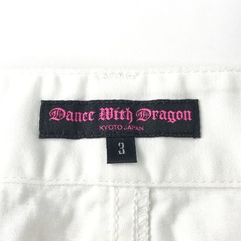 DANCE WITH DRAGON ダンスウィズドラゴン ストレッチスカート スクリブル刺繍 ホワイト系 3 [240001855482] ゴルフウェア レディース_画像4