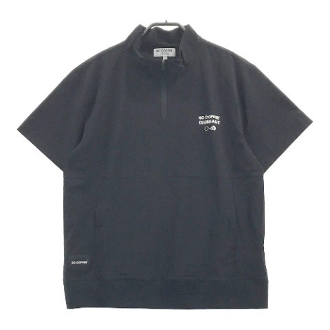 初回限定お試し価格】 ブラック系 ハーフジップ半袖ブルゾン CLUBHAUS