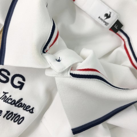 LE COQ GOLF ルコックゴルフ 2022年モデル 半袖ポロシャツ ホワイト系 LL [240101013480] ゴルフウェア メンズ_画像7