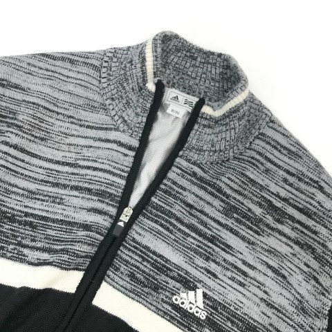 ADIDAS GOLF アディダスゴルフ 蓄熱 ウール混 ニット ジップジャケット ブラック系 O [240101015982] ゴルフウェア メンズ_画像3