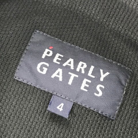 PEARLY GATES パーリーゲイツ 長袖ポロシャツ ボタンダウン ブラック系 4 [240101018244] ゴルフウェア メンズ_画像5