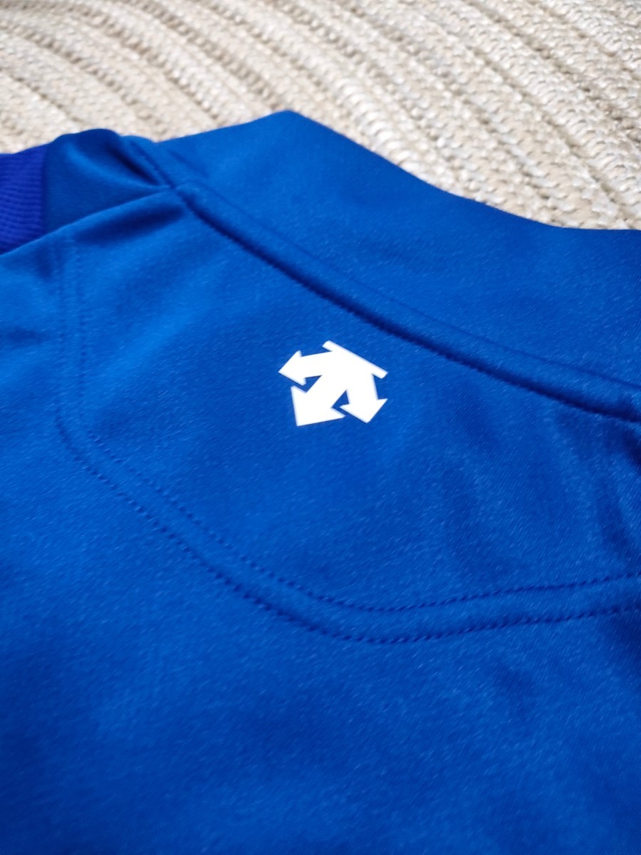  новый товар .. Pro совместная разработка SRIXON Srixon рубашка-поло с коротким рукавом L Zip диагональный дизайн голубой белый синий белый . пот скорость . Golf мужской 