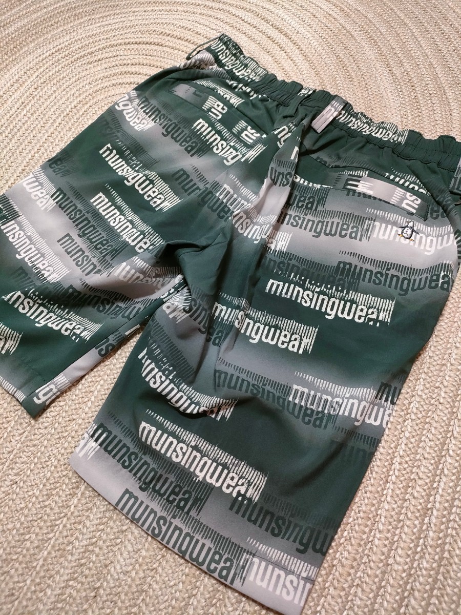 新品 定価19800 Munsingwear マンシング ショーツ ハーフパンツ 79-83cm 総柄 涼しい サンスクリーン ストレッチ 紫外線カット メンズ _画像4