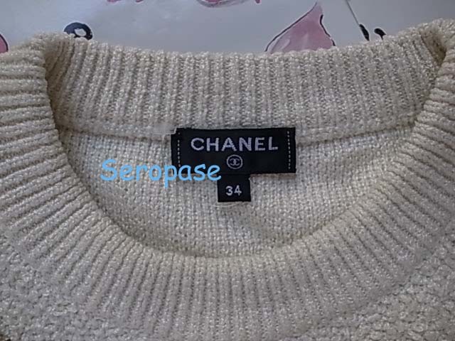 *18C Chanel CHANEL роскошный полная распродажа вышивка CC Logo футболка 34