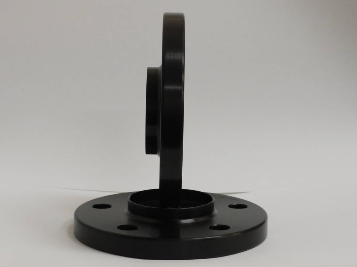 新品 アルミ スペーサー2枚セット ブラック 黒 16mm 5穴 PCD 112 ハブ径66.6mm ワイドトレッドスペーサー (S1825-3)の画像4