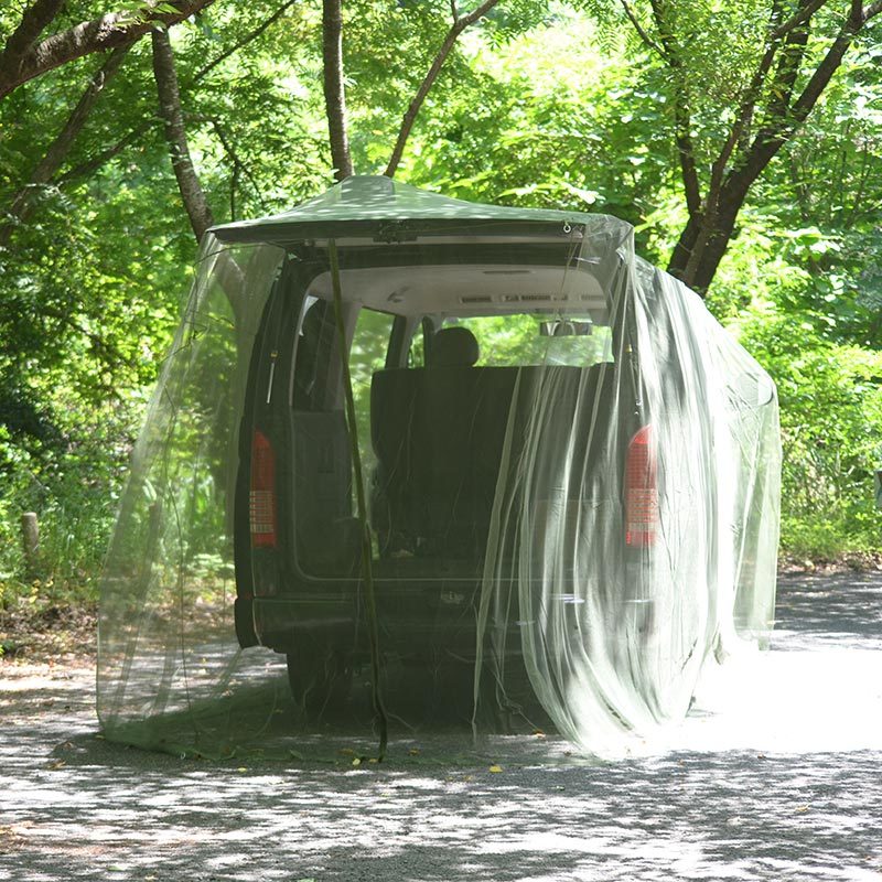 注目の 蚊帳 車中泊 キャンプ アウトドア 蚊よけ 1BOX専用 ワン