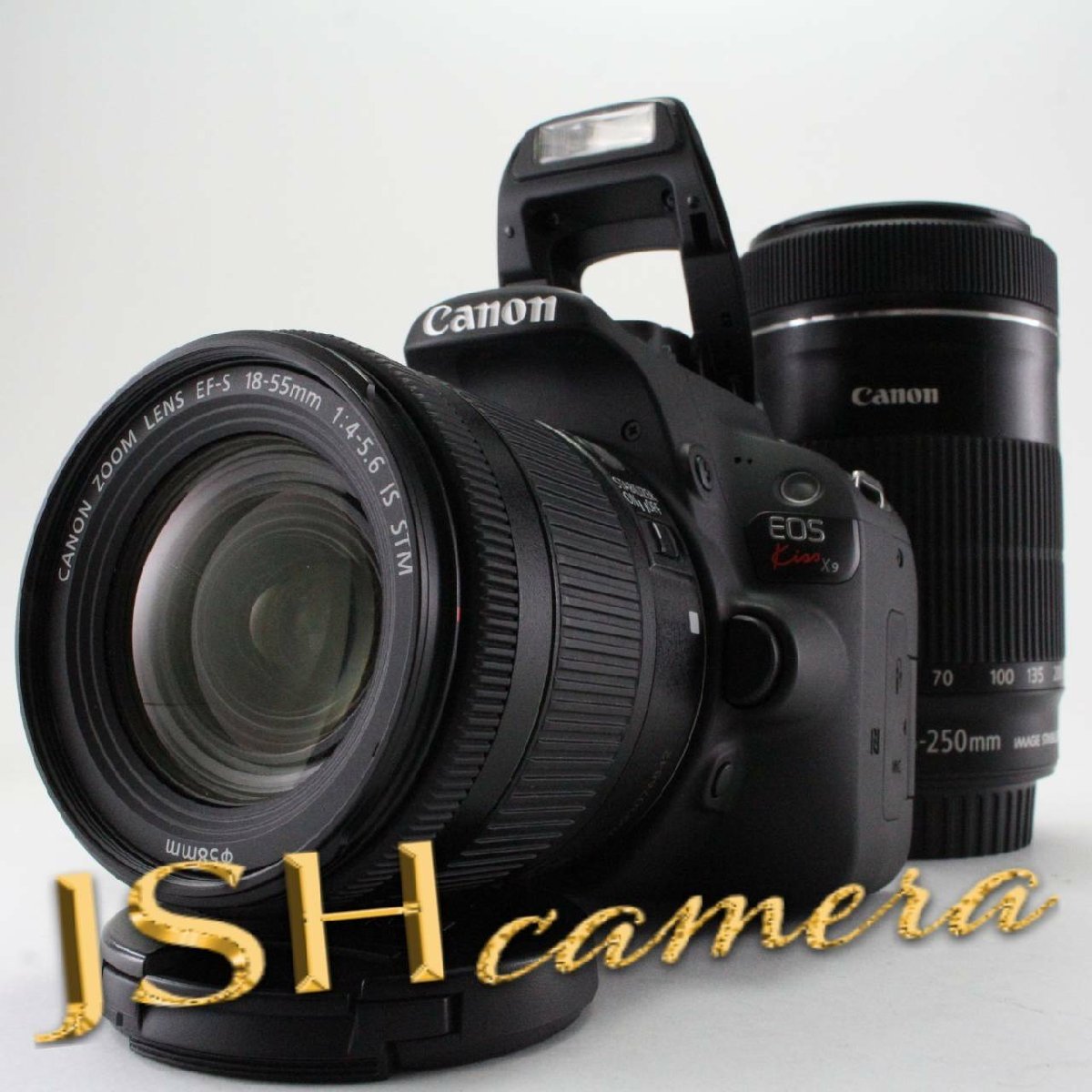 Canon デジタル一眼レフカメラ EOS Kiss X9 ブラック ダブルズームキット EF-S18-55mm/EF-S55-250mm付属 EOSKISSX9BK-WKIT