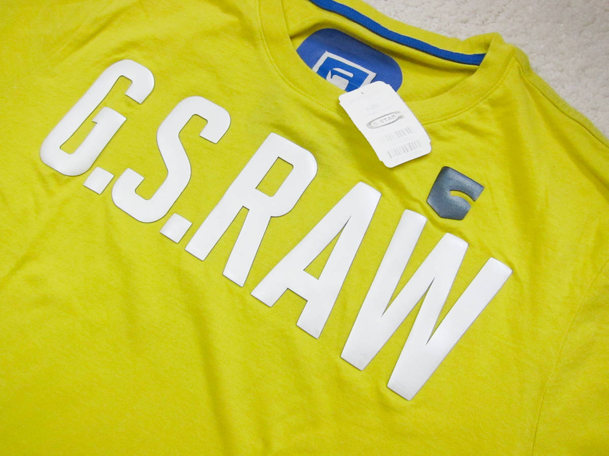 【新品】G-STAR RAW S.Q.CREW R Tシャツ 黄色系 Mサイズ 【検索:DIESEL ドルガバ REPLAY ALPHA】_画像2