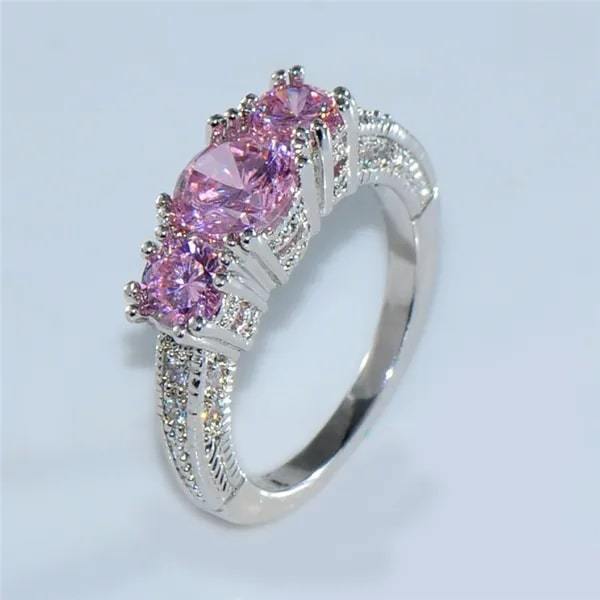  sapphire ring ring delivery .2 week and more Junxin Classics Lee Stone pink .925 sterling size US5 6 7 8 9 10 11 12