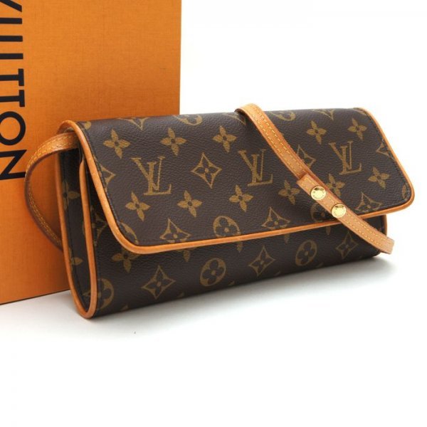 極美品】 ルイヴィトン Louis Vuitton モノグラム ポシェットツインGM