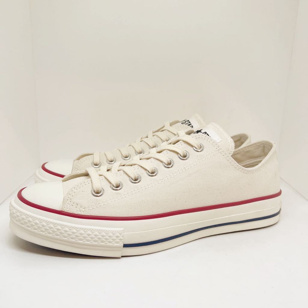 未使用 日本製★CANVAS ALL STAR J OX キャンバス オールスター Ｊ ＯＸ　ナチュラルホワイト 生成りコンバース 27.5cm ローカット japan