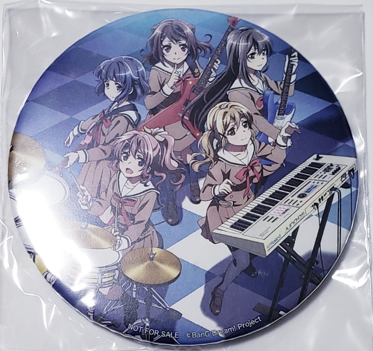 バンドリ ！　走り始めたばかりのキミに ティアドロップス 　初回限定盤　　amazon　アマゾン限定 　缶バッジ　BanG Dream!　_画像1