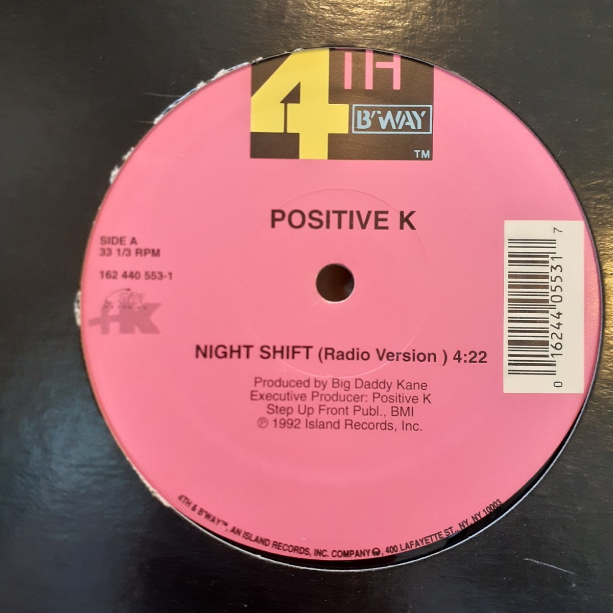 POSITIVE K / NIGHT SHIFT / ONE TO THE HEAD /90'S HIP HOP,BIG DADDY KANE,JAZZY JAY_画像1
