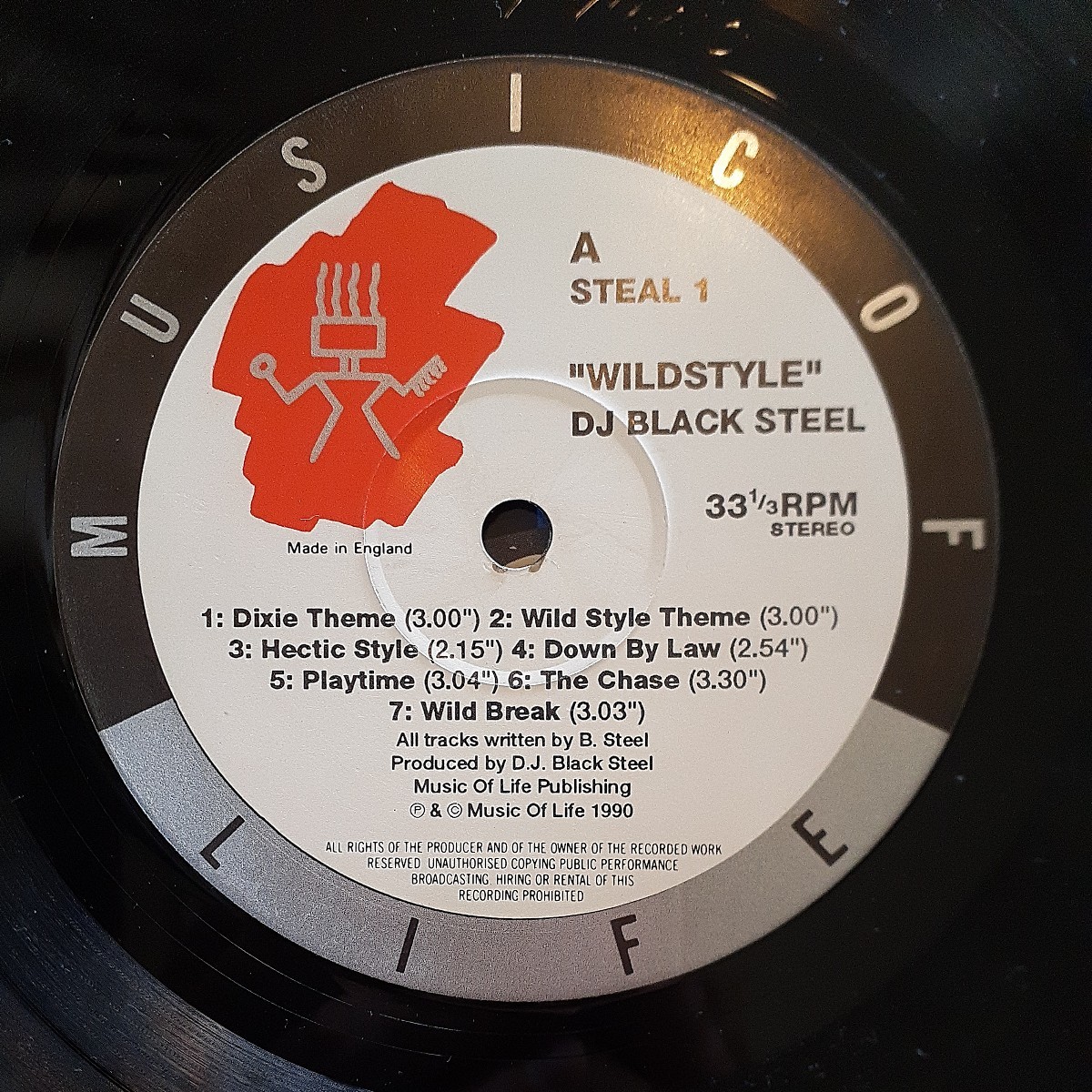 THE ORIGINAL WILDSTYLE BREAKBEATS ALBUM /LP/DJ BLACK STEEL/WILD STYLE,STEAL,ブレイクビーツ_画像2