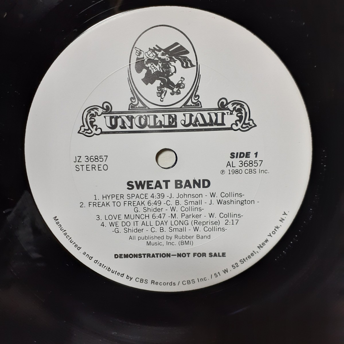SWEAT BAND / SAME /LP/US PROMO/BOOTSY COLLINS/BERNIE WORRELL/FRED WESLEY/MACEO PARKER/P-FUNK/BOOGIE DISCO  の画像2