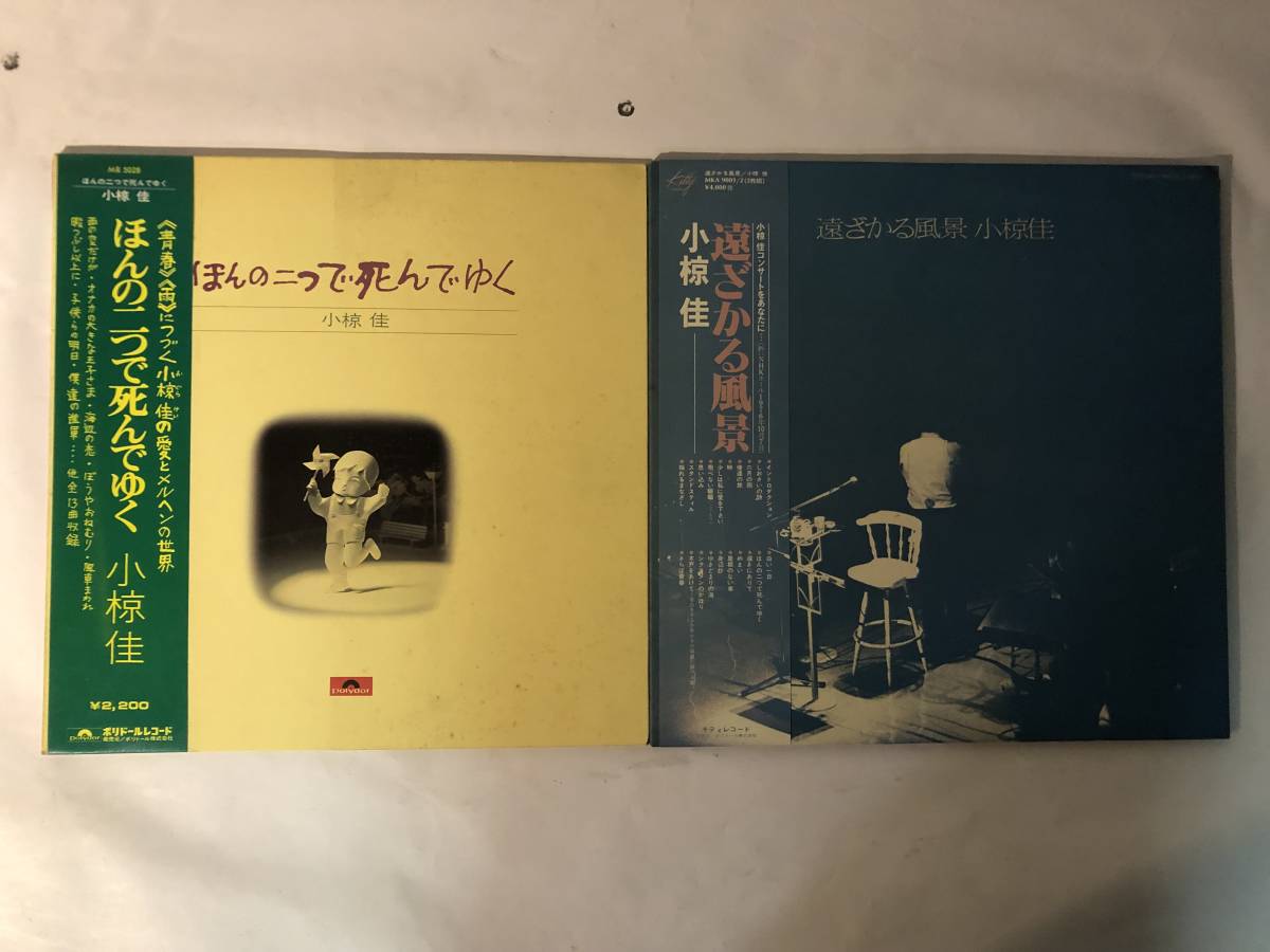 30803S 帯付12inch LP★小椋佳 21点セット★道草/心の襞/風の鏡/長距離電話/夢追い人/泣かせて/彷徨/初めての愛/青春/雨/青春の詩/他_帯付⑥