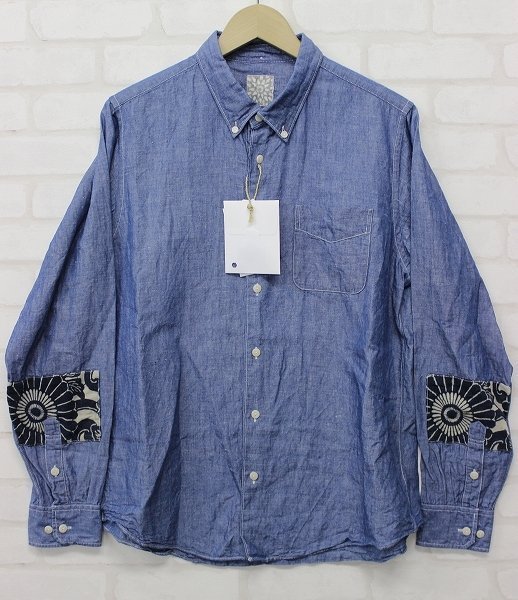 50%OFF 15AW 1T1850□visvim LUNGTA CHAMBRAY L□S SHIRT PATCH