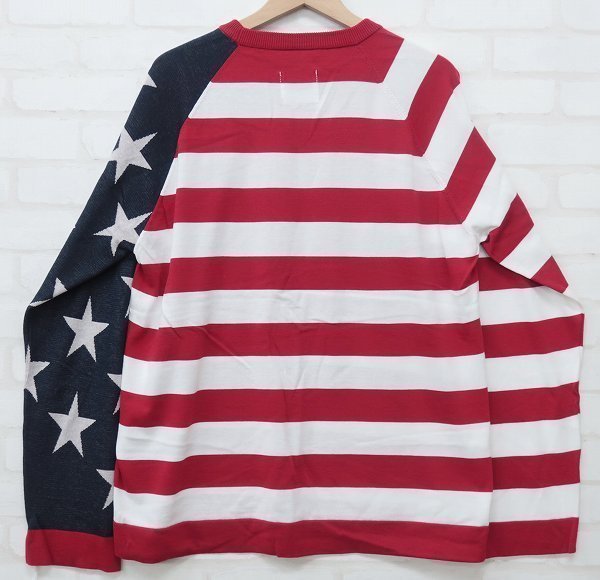 4T3955■未使用品 The Soloist 19ss sk.0001ss19 Star&Stripes Sweater ソロイスト ニット セーター_画像2