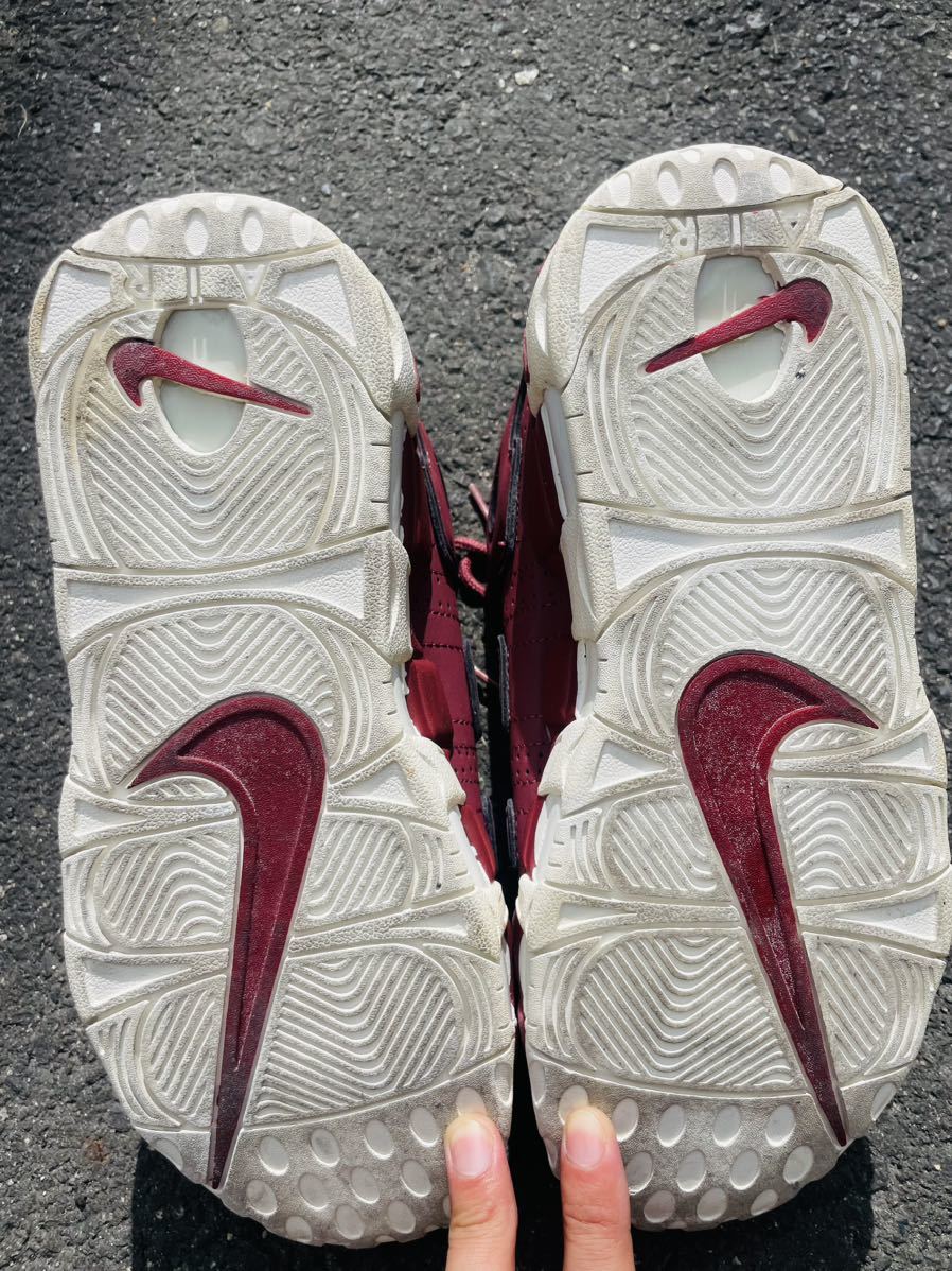 NIKE ナイキ AIR MORE UPTEMPO NIGHT MAROON/SAIL アップテンポ ナイトマルーン/セイル 26.5cm スニーカー バスケットボールシューズ _画像3