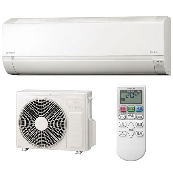  Hitachi room air conditioner white .. kun AJ series 10 tatami degree single phase 100V 2023 year of model compact size. simple air conditioner RAS-AJ28N-W