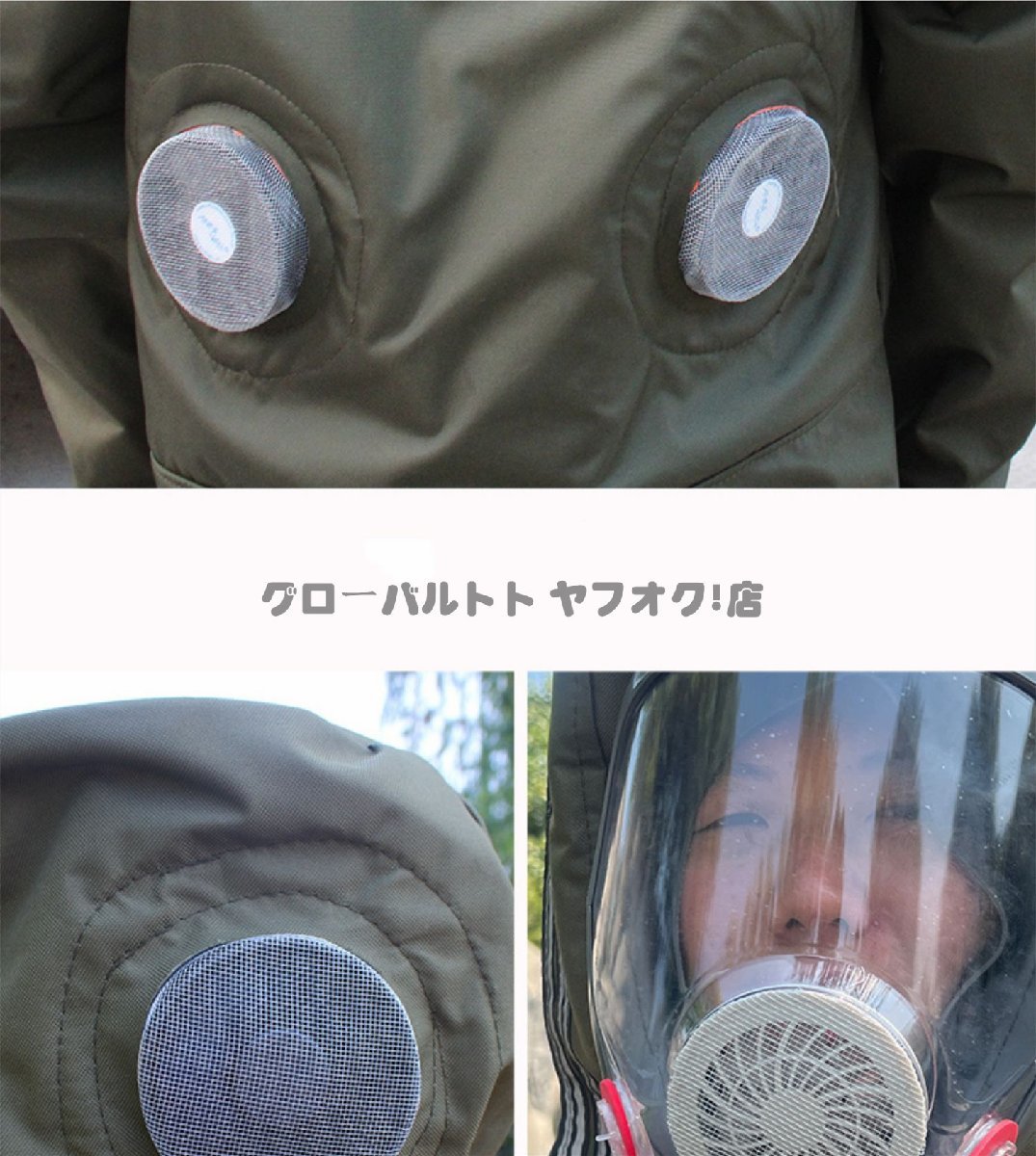 スズメ蜂 万全防護服 害虫駆除 つなぎ服 スズメバチ駆除用蜂防護服 プロキット 4つファン付 短靴 木登りやすい 通気性 D146_画像8