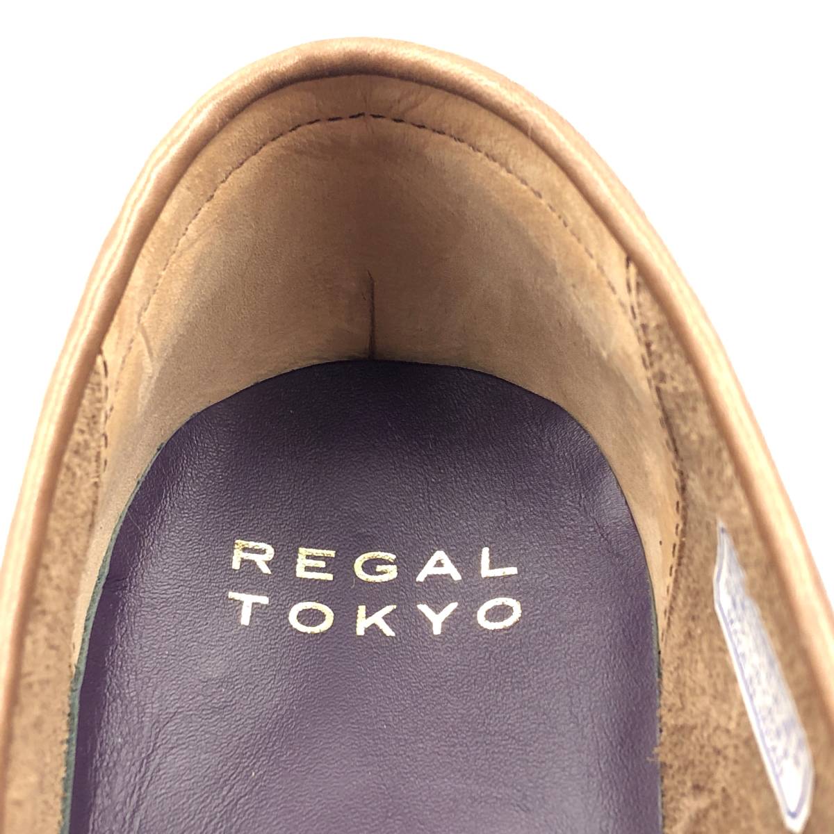 即決 未使用 REGAL TOKYO リーガル トーキョー 25cm メンズ レザーシューズ ローファー 茶 ブラウン 箱付 革靴 皮靴  ビジネスシューズ