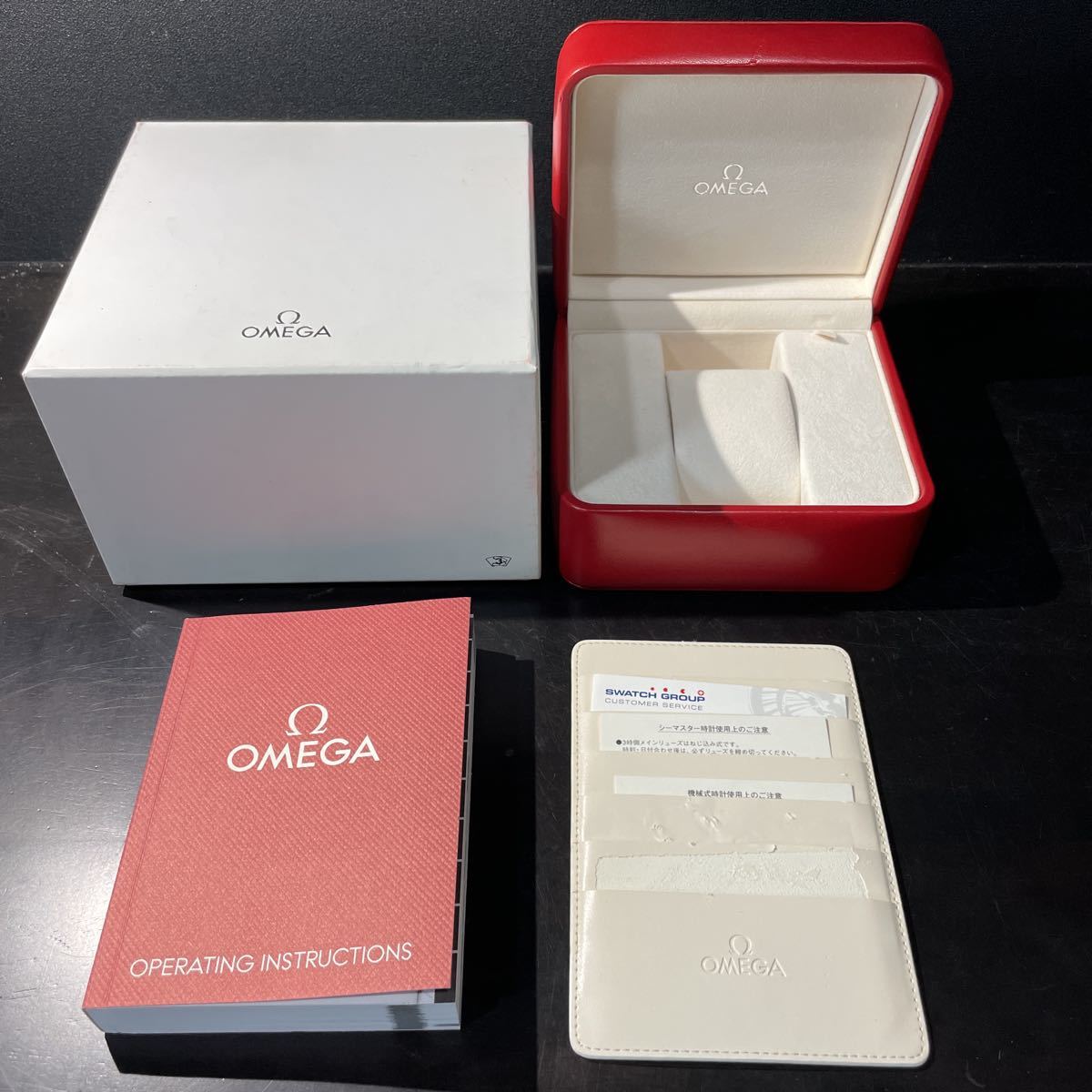 純正 OMEGA オメガ 時計ケース 箱 ボックス 外箱 ウォッチケース BOX カードケース 冊子のみ　中古品_画像1