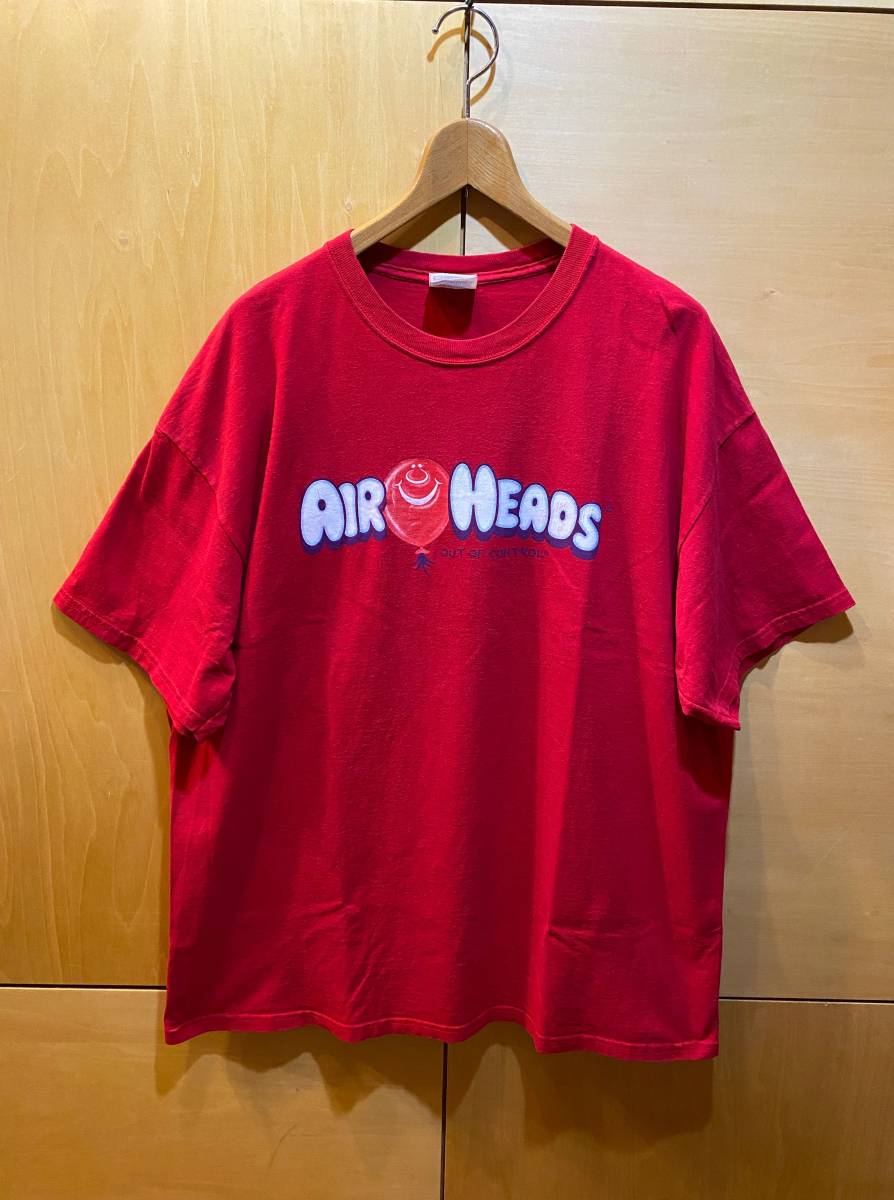 古着 AIRHEADS Tシャツ エアヘッズ USA アメリカ キャンディー 赤 XL OUT OF CONTROL