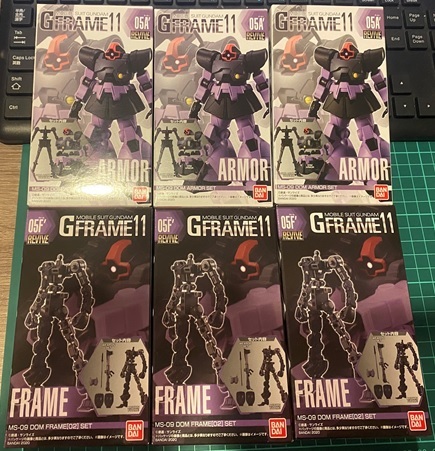 食玩 Gフレーム11 GFRAME11 05A 05F ドム 3機分(6個)機動戦士 食玩 Gフレーム11 GFRAME11 05A 05F ドム 3機分(6個)機動戦士
