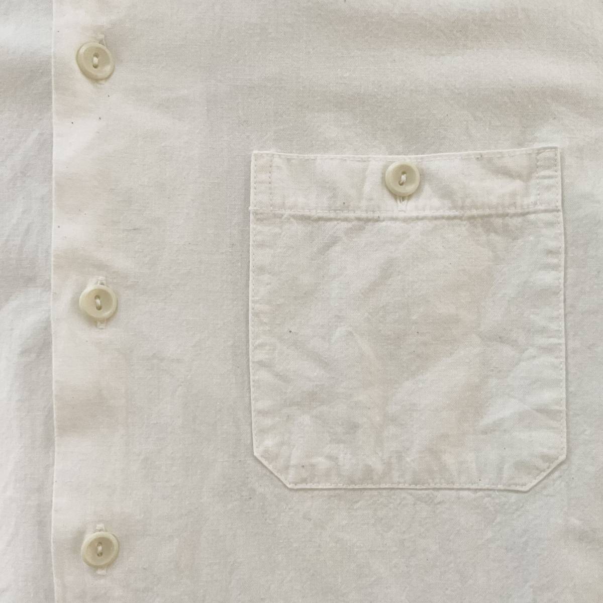 BUZZ RICKSON'S シャンブレーシャツ / 半袖  開襟/オフホワイト/サイズM   W118の画像7