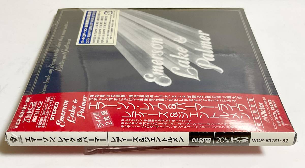 未開封　紙ジャケットCD　EMERSON LAKE & PALMER　レディース・アンド・ジェントルメン　2CD　VICP-63181-82 　　　T017_画像3