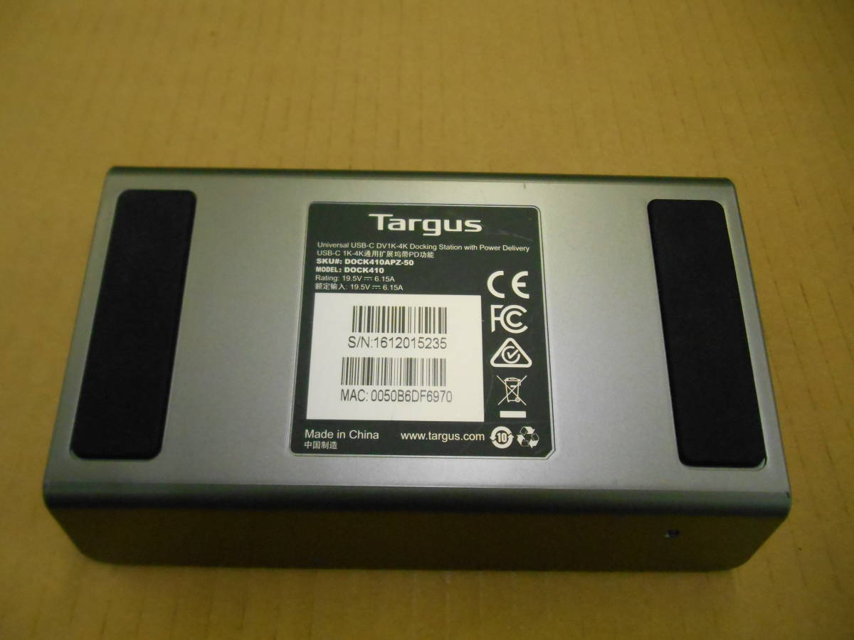 Targus ユニバーサル USB-C DV1K-4K ドッキングステーション with Power Delivery DOCK410 (2_画像2