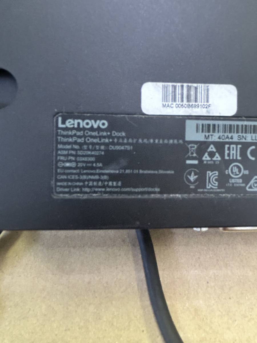 Lenovo ThinkPad OneLink+Dock DU9047S1 (40A4) (2_画像7