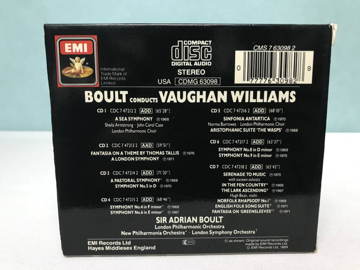 243/ クラシックCD ヴォーン・ウィリアムズ BOULT CONDUCTS VAUGHAN WILLIAMS THE NINE SYMPHONIES 交響曲全集 7枚組_画像6